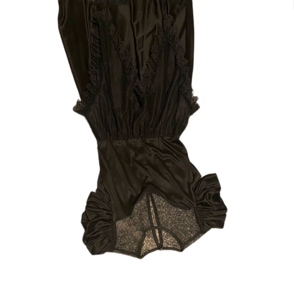 1980s Vintage Diamond Run Black Dress Jenny Ortega Style - Picture 7 of 8